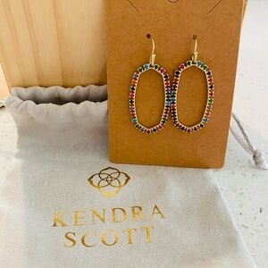 Kendra Scott Gold Earrings with Multicolor Accents